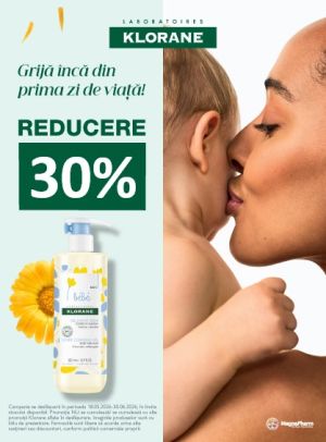 Klorane Bebe 30% Reducere Mai-Iunie