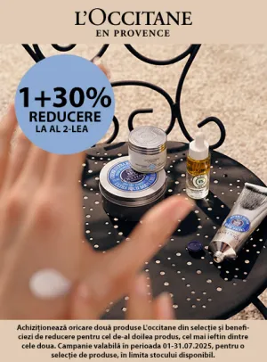 L'occitane 1+30% Reducere la al 2-lea Iulie