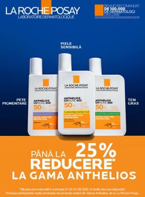 La Roche-Posay Anthelios Pana la 25% Reducere Mai-August