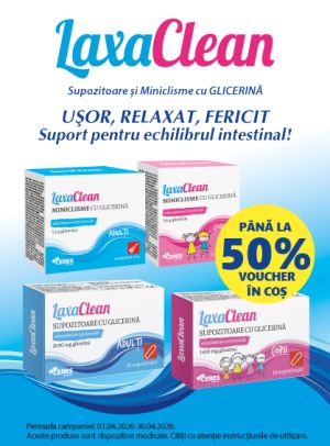 Laxaclean Pana la 50% Voucher in cos Aprilie