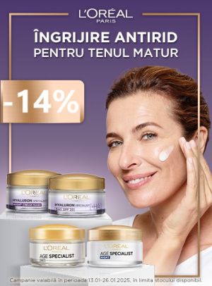 Loreal Skincare 14% Reducere Ianuarie