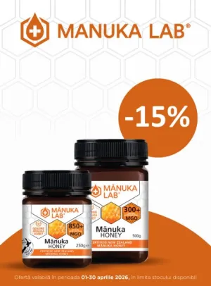 Manuka Lab 15% Reducere Aprilie