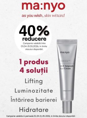 Manyo 40% Reducere Aprilie-Mai