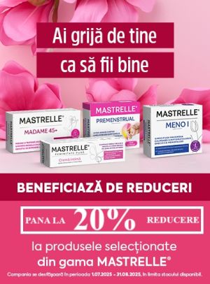 Mastrelle Pana la 20% Reducere Iulie-August