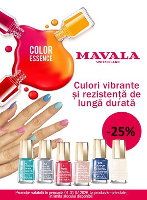 Mavala 25% Reducere Iulie
