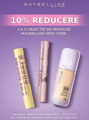 Maybelline 10% Reducere Iulie
