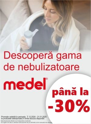 Medel Pana la 30% Reducere Decemrbie-Ianuarie