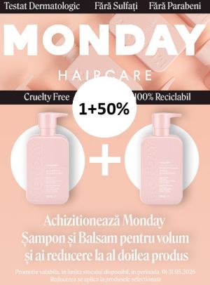 Monday 1+50% Reducere la al 2-lea Mai