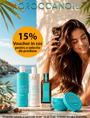 Moroccanoil 15% Voucher in cos Iunie