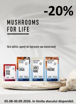 MushroomForLife 20% Reducere August-Septembrie