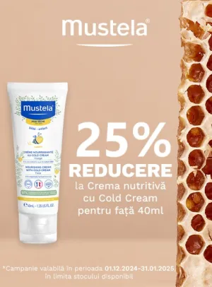 Mustela 25% Reducere Decembrie-Ianuarie