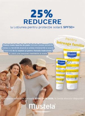 Mustela 25% Reducere Iunie-August
