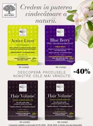 New Nordic Suplimente 40% Reducere Mai-Iunie