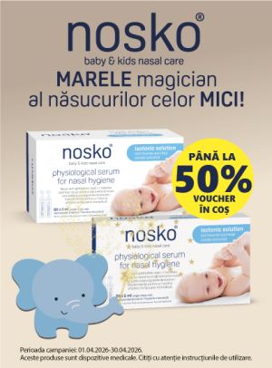 Nosko Pana la 50% Voucher in cos Aprilie