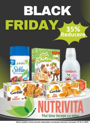 Nutrivita 35% Reducere Black Friday 2025