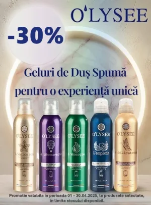 O'lysee 30% Reducere Aprilie