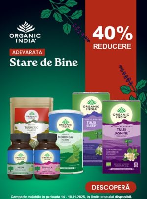 Organic India 40% Reducere Black Friday 2025