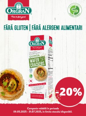 Orgran 20% Reducere Mai-Iulie