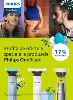 Philips One Blade 17% Reducere Aprilie