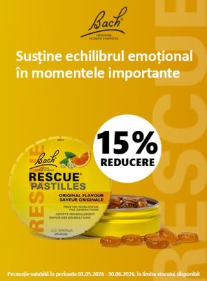 Rascue Bach Remedies 15% Reducere Mai-Iunie