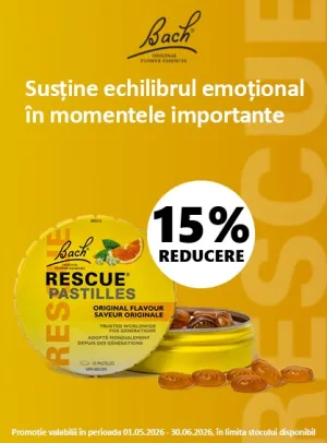 Rascue Bach Remedies 15% Reducere Mai-Iunie
