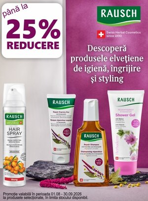 Rausch Pana la 25% Reducere August-Septembrie