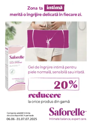 Saforelle 20% Reducere Iunie-Iulie