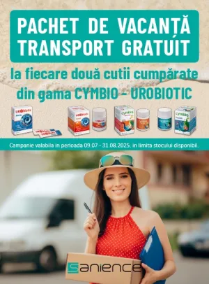 Sanience Transport Gratuit Iulie-August