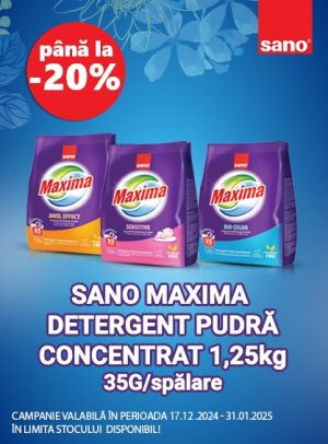 Sano Pana la 20% Reducere Decembrie-Ianuarie