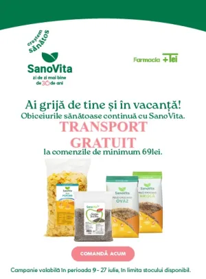 Sanovita Transport Gratuit Iulie