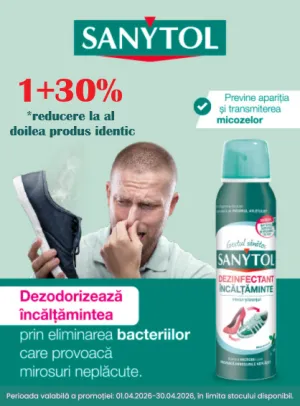 Sanytol 1+30% Reducere La Al Doilea Aprilie
