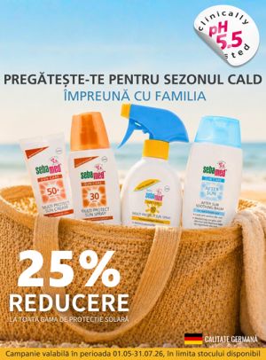 Sebamed SPF 25% Reducere Mai-Iulie