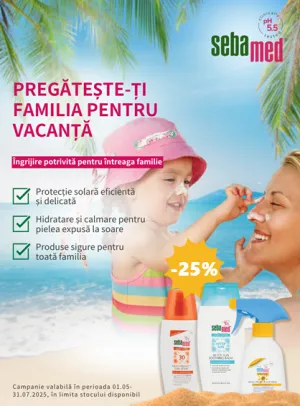 Sebamed Sun Care 25% Reducere Mai-Iulie