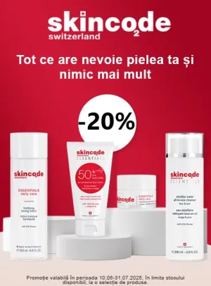 Skincode Essentials  20% Reducere Iunie-Iulie