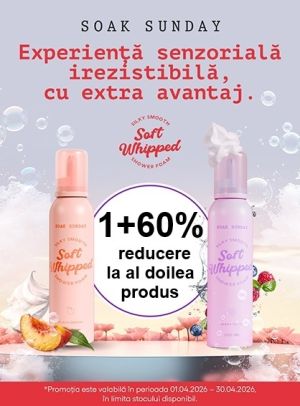 Soak Sunday 1+60% Reducere la al doilea Aprilie