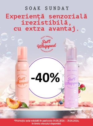 Soak Sunday 40% Reducere Mai