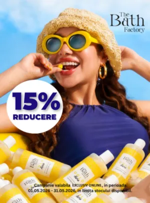 The Bath Factory 15% Reducere Mai EXCLUSIV ONLINE