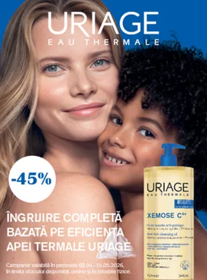 Uriage Xemose Ulei Curatare 45% Reducere Aprilie-Mai