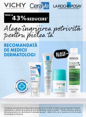 Vichy La Roche-Posay CeraVe Pana la 43% Reducere Black Friday 2025