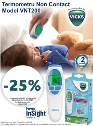 Vicks 25% Reducere Ianuarie-Martie