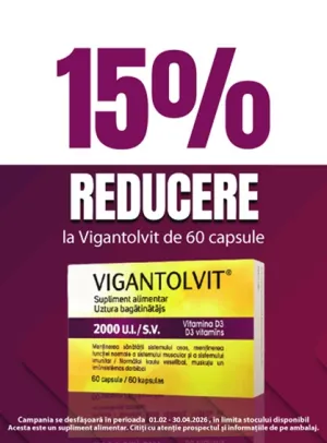 Vigantolvit 15% Reducere Februarie-Aprilie
