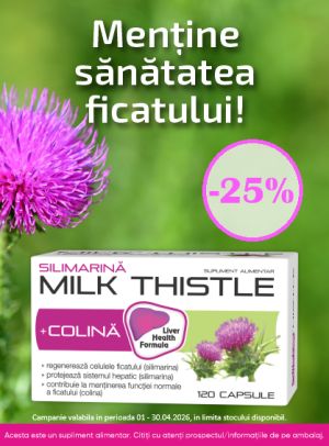 Zdrovit Silimarina + Colina Milk Thistle 25% Reducere Aprilie