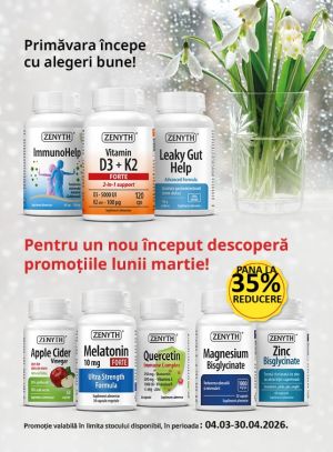 Zenyth Pana la 35% Reducere Martie-Aprilie