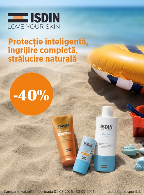 Isdin SPF 40% Reducere August-Septembrie