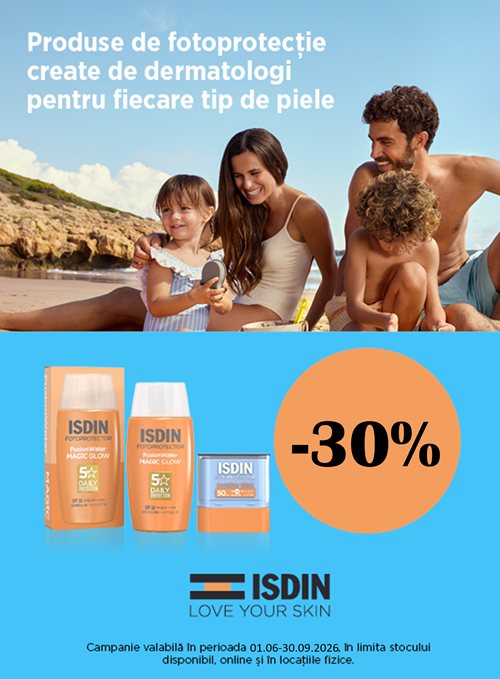 Isdin Sun 30% Reducere Iunie-Septembrie