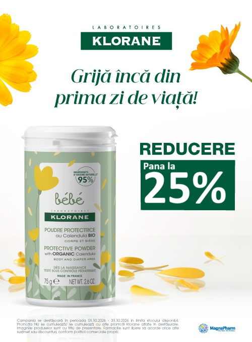 Klorane Bebe Pana la 25% Reducere Octombrie