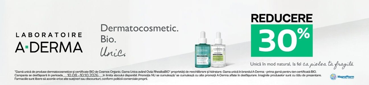 Aderma 30% Reducere August-Octombrie