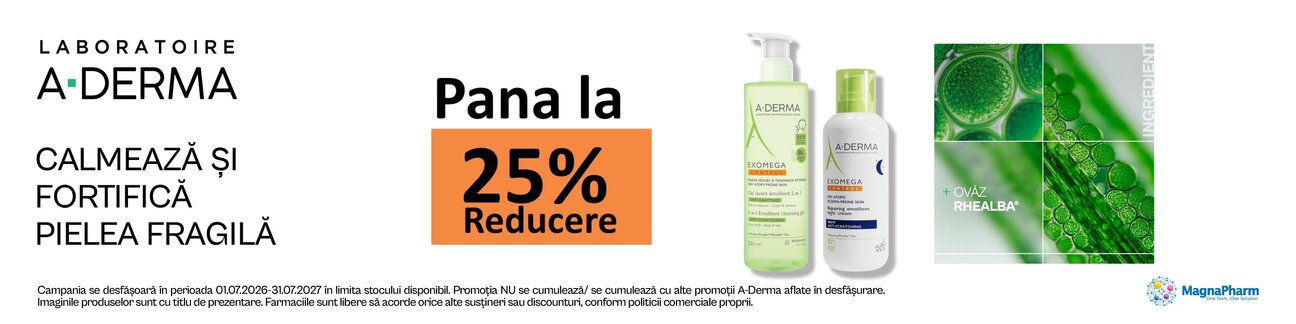 Aderma Pana la 25% Reducere Iulie