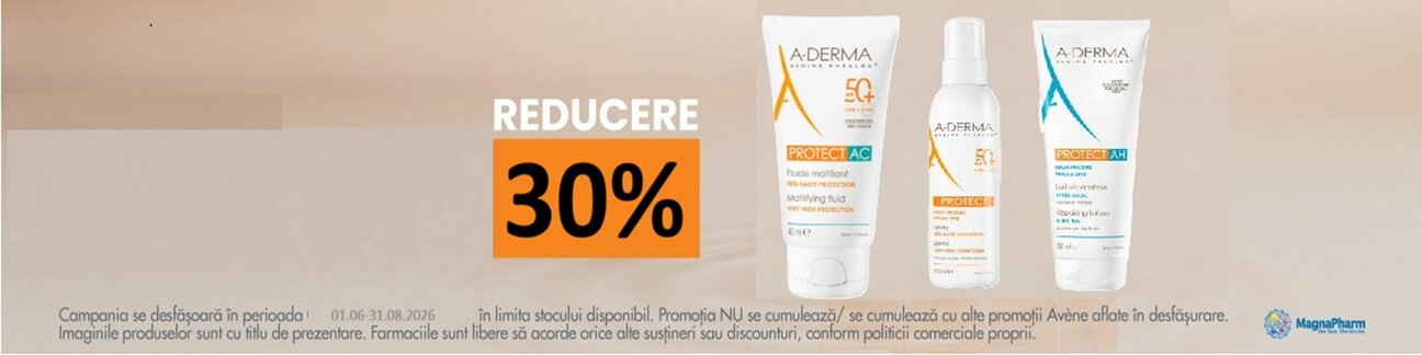 Aderma Protect 30% Reducere Iunie-August
