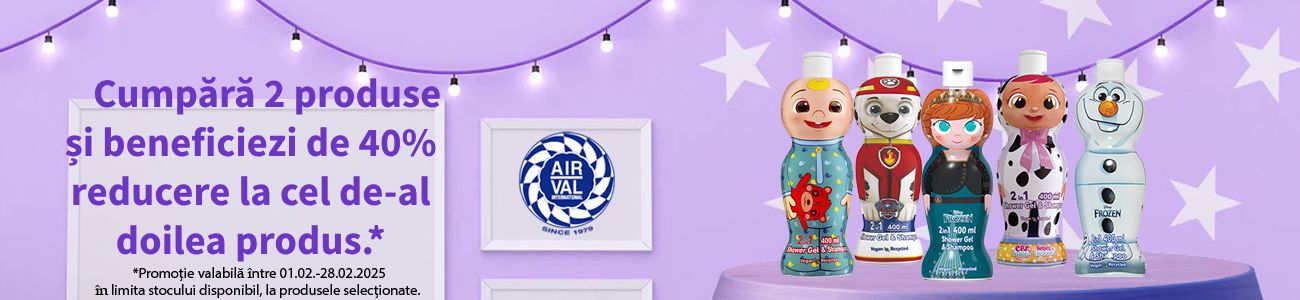 Air-Val 1+40% Reducere la al doilea Februarie